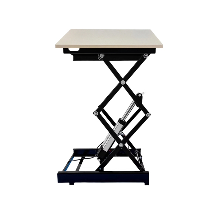 500x400mm Single Motor Double Scissors Lift Table with Wooden Top