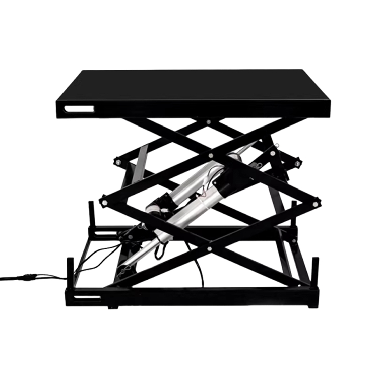 750x550mm Dual Motor Double Scissors Lift Table with Steel Top
