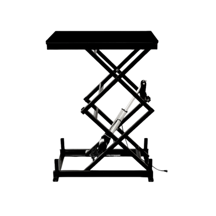 760x470mm Single Motor Double Scissors Lift Table with Steel Top
