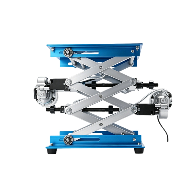 250mm Dual Motor 3-Stage Anodized Aluminum Electric Lift Table