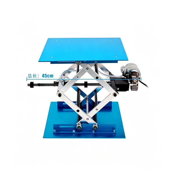 300mm Single Motor 2-Stage Anodized Aluminum Electric Lift Table (100kg Capacity)